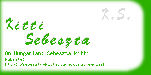 kitti sebeszta business card